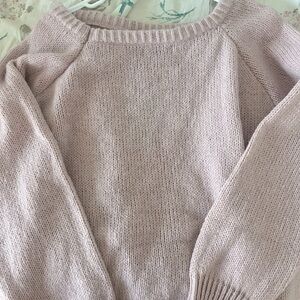 light pink sweater